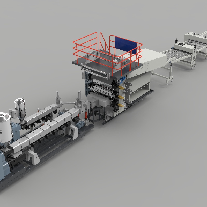 آلة بثق الألواح البلاستيكية الذكية وآلة القطع